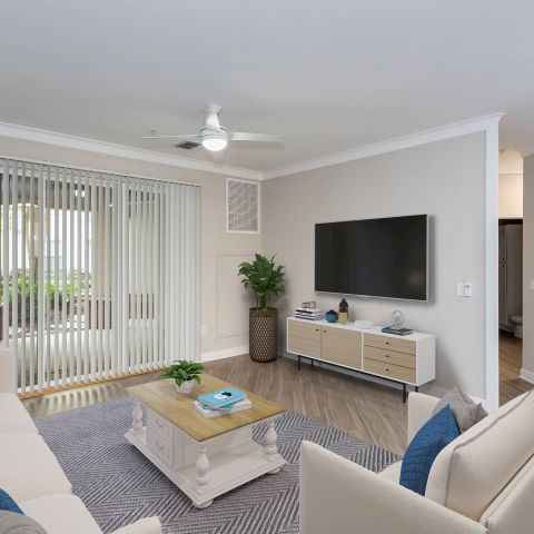 Attain Downtown Modern Spacious Living Room